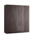 Matte Wenge 4-Door 2-Drawer Wardrobe U72127