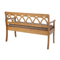 Distressed Toffee Storage Bench R544