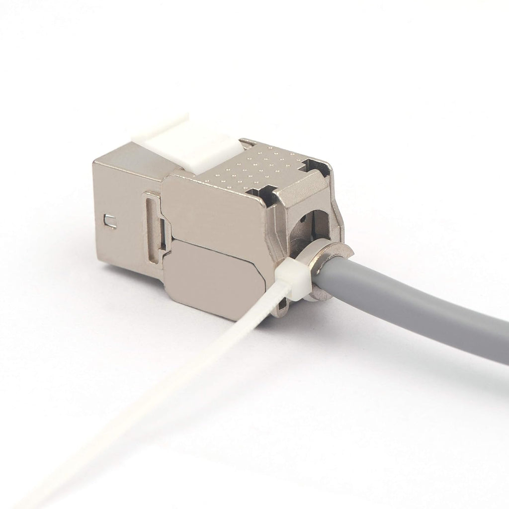 RJ45 Cat6A Shielded Keystone Jacks 12 Pack Toolless Modular Jacks L705196