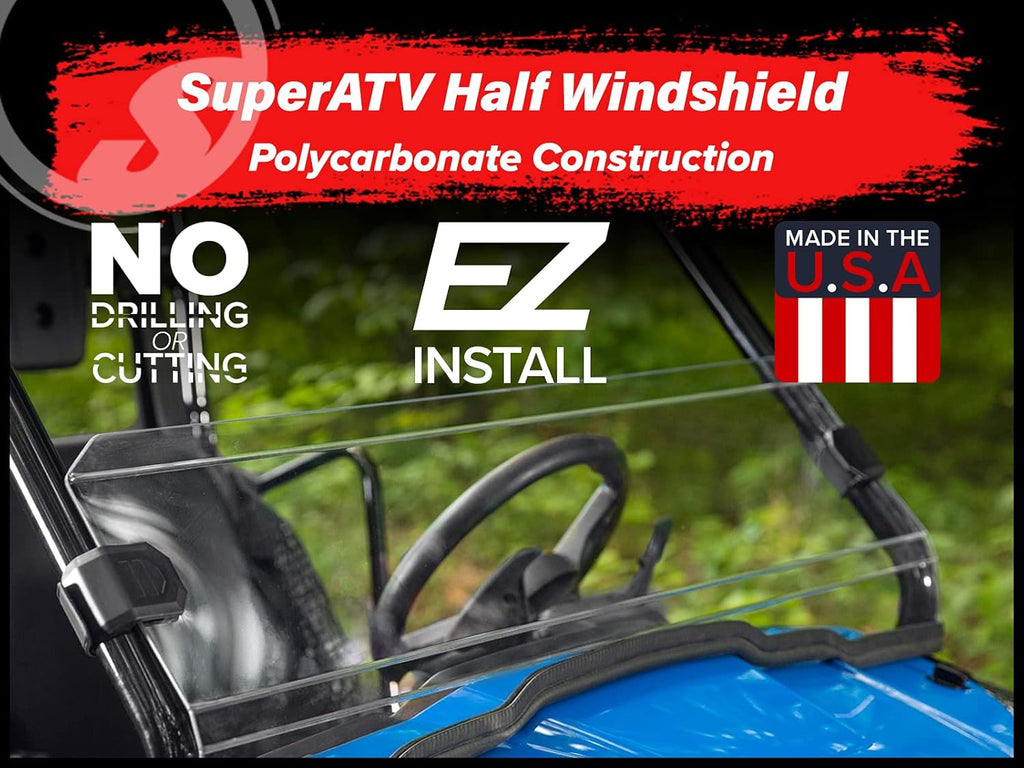 Heavy-Duty Half Windshield for Honda Pioneer 500 / 520, 1/4" Thick Polycarbonate I62246