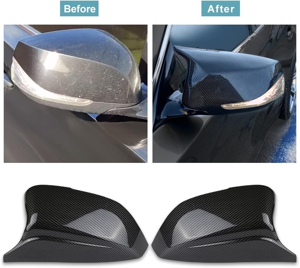 Carbon Fiber Side Door Mirror Cover Cap 2PCS Z183