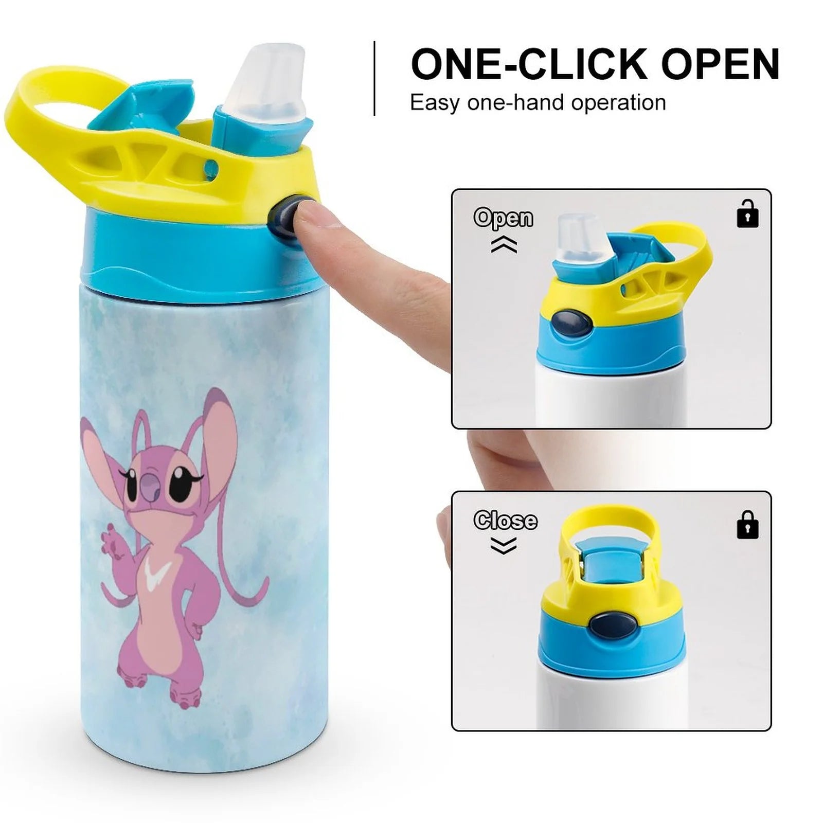 Stainless Steel Vacuum Insulated Water Bottle With Straw I24857