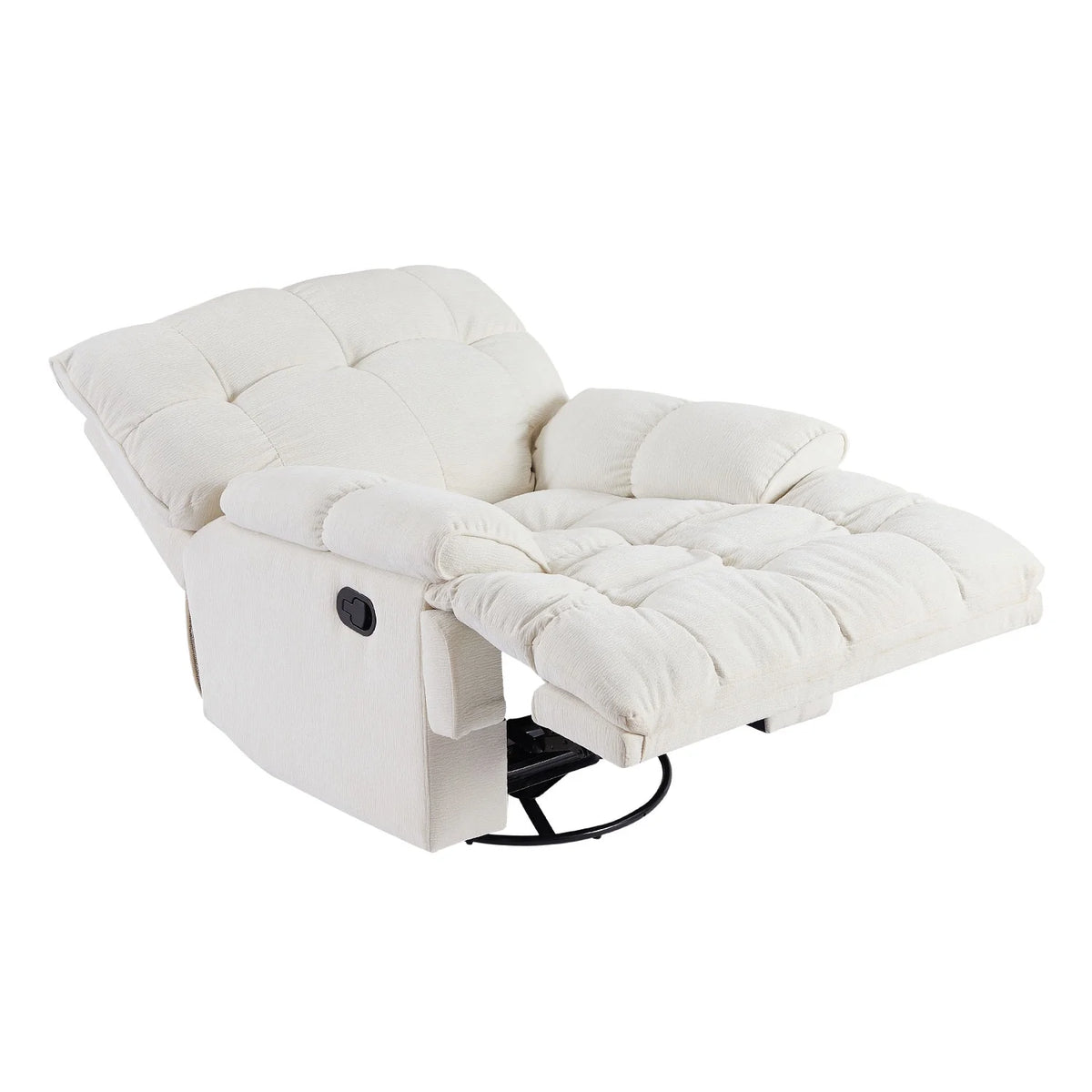 Cream Fabric Single Sofa Reclining Chair J88127
