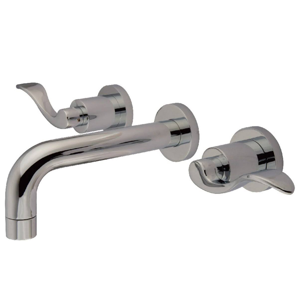Polished Nickel Wall Mount Bathroom Faucet N9613