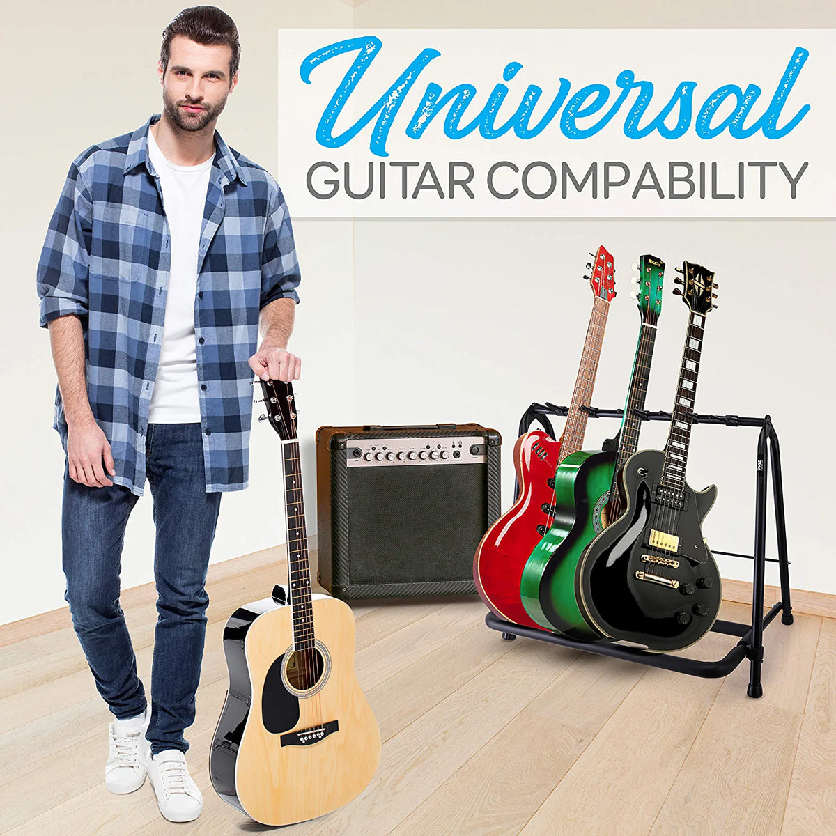 Foldable Guitar Rack Multi-Instrument Floorstand G876861