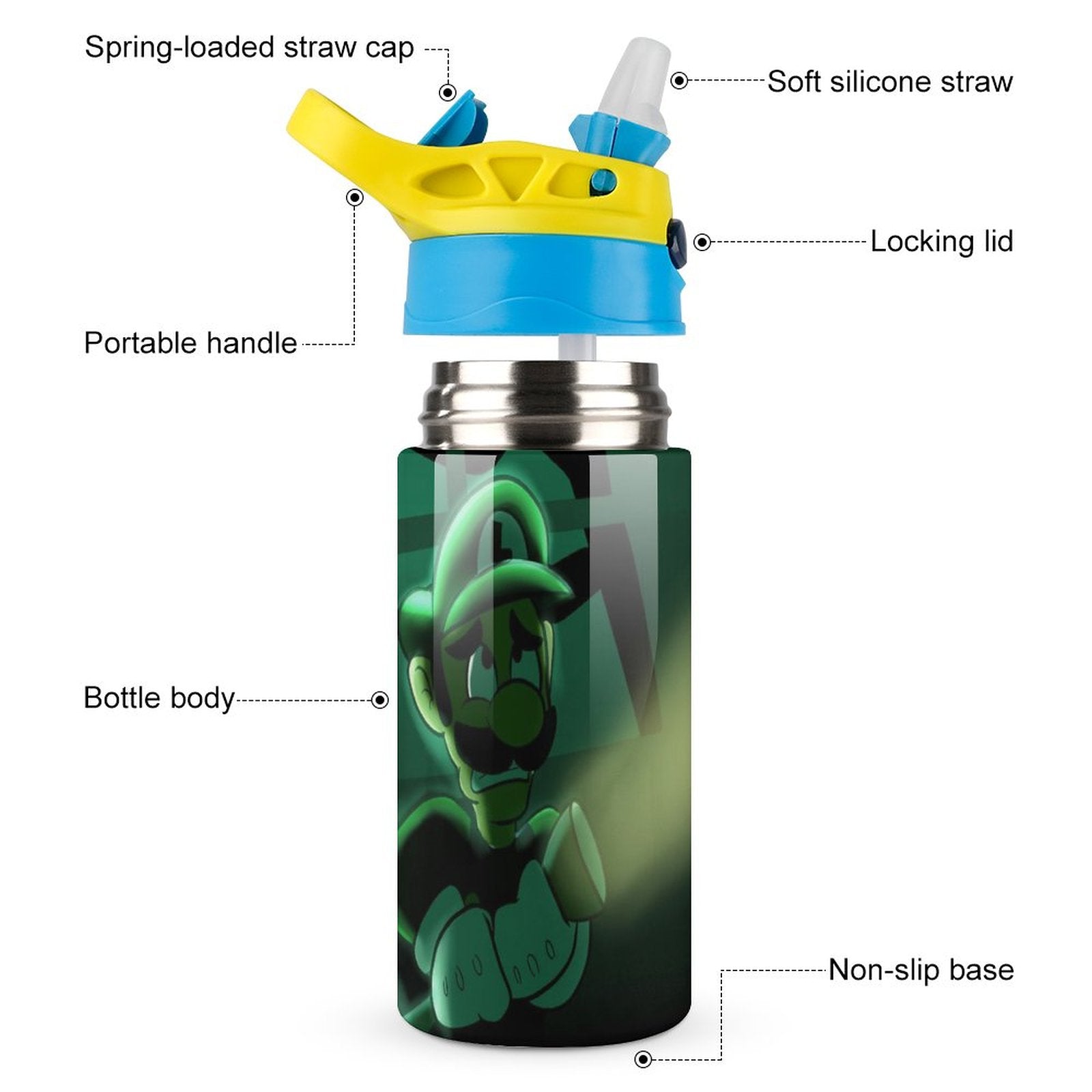 Insulated Stainless Steel Water Bottle with Straw W645
