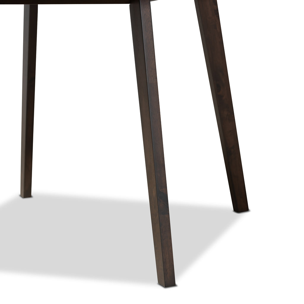 5-Piece Light Grey Fabric Wood Dining Set H81943