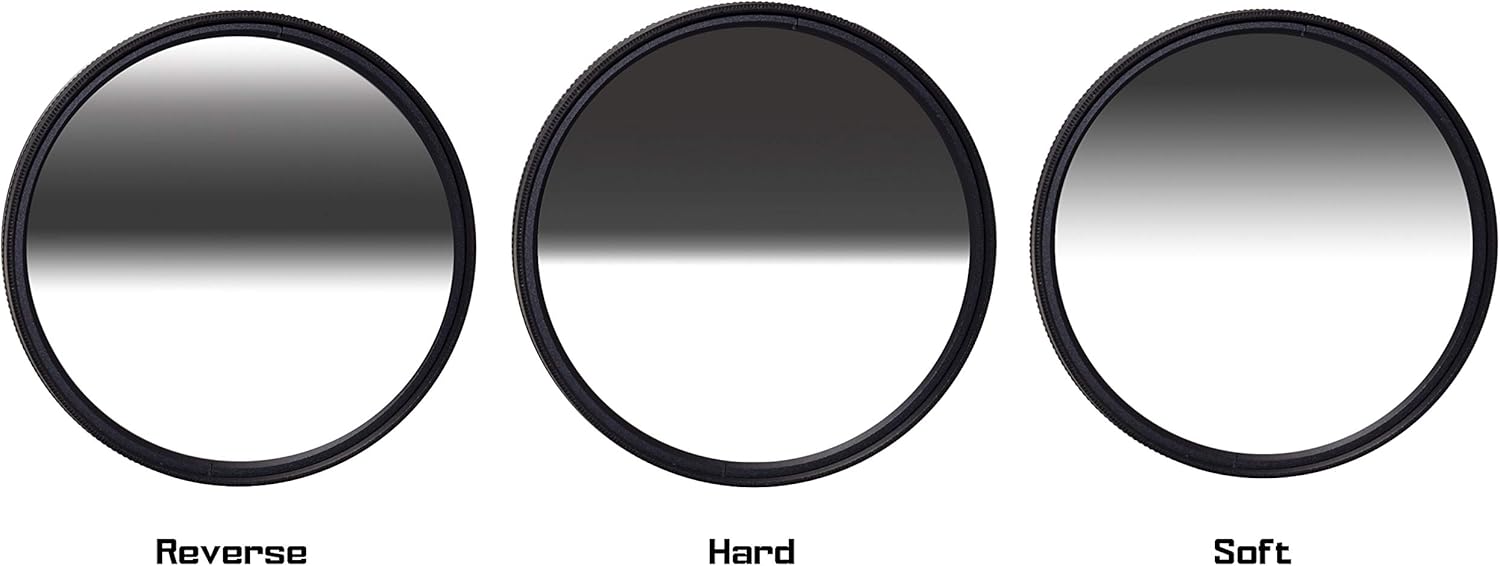 72mm Reverse Hard Soft ND8 Neutral Density ND 72 3 Stop Optical Glass Filter E576979