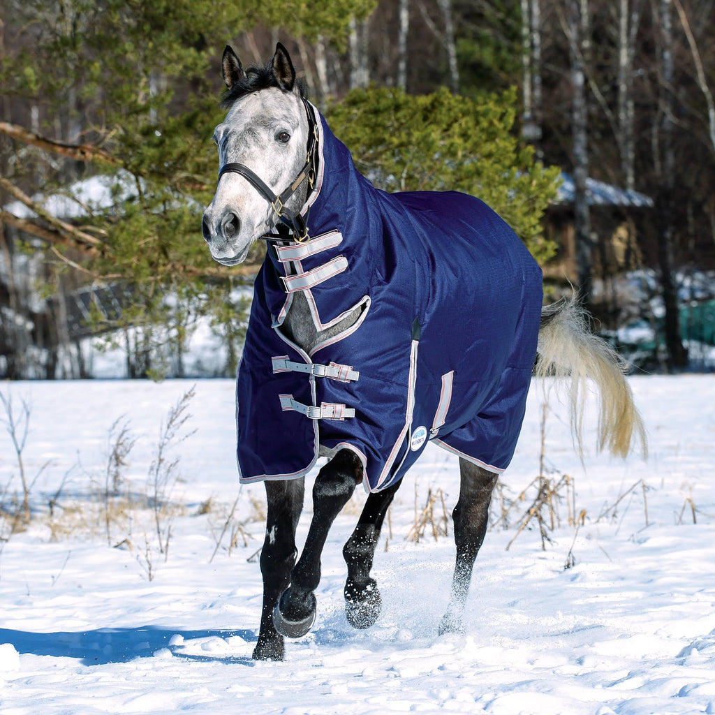Navy/Silver/Red Combo Neck Medium Blanket H551366