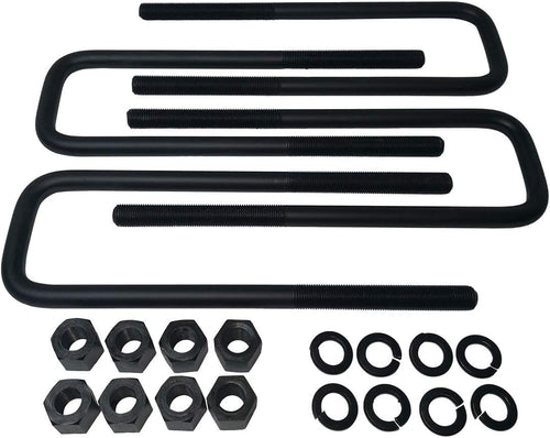1.5 Rear Suspension Lift Cast Iron Blocks with 12.5 Square Leaf Spring Axle U Bolts M11802