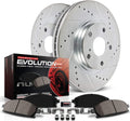 Front Z23 Carbon Fiber Brake Pads with Drilled & Slotted Brake Rotors Kit J345