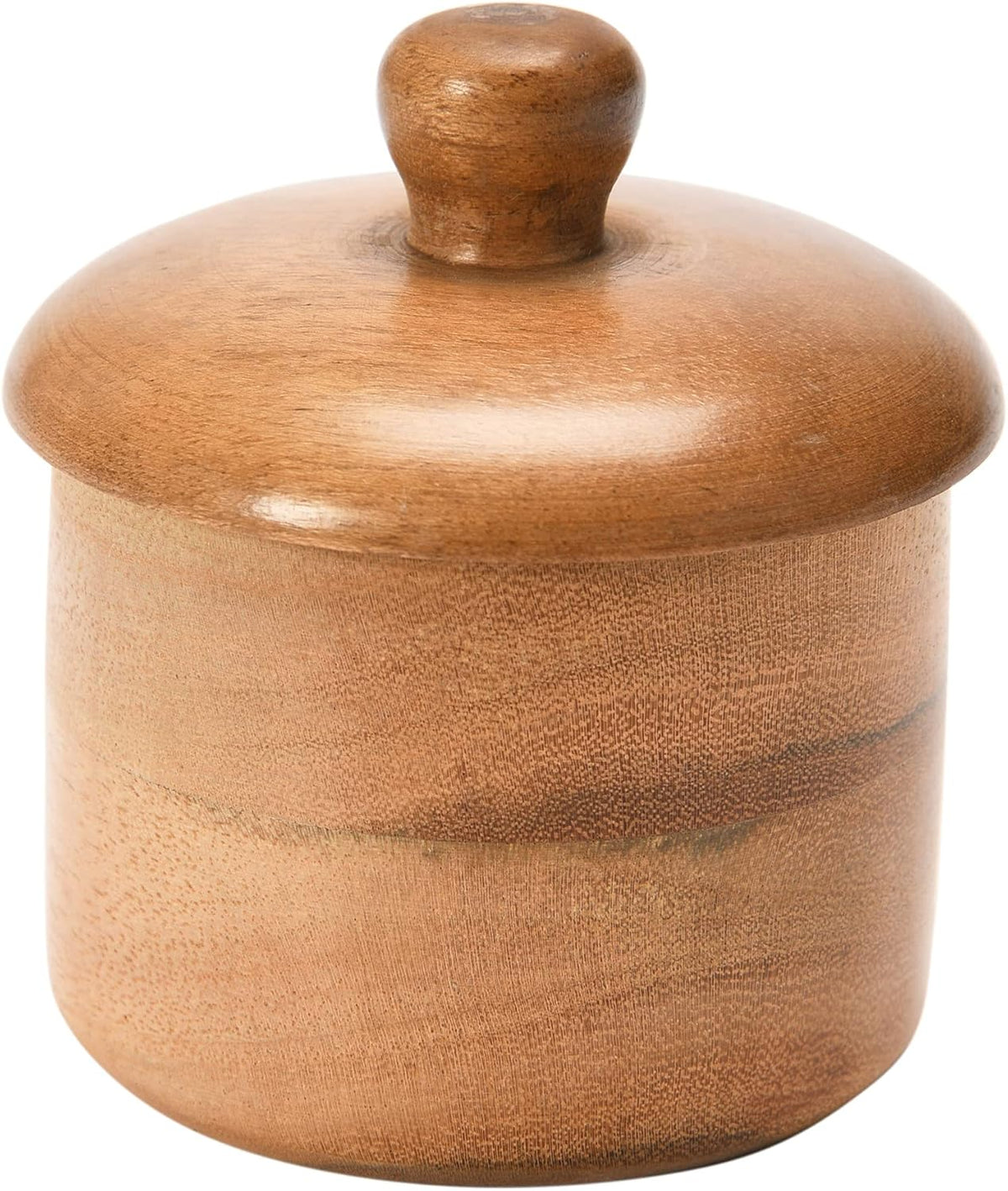 Acacia Wood Spice Container with Lid Jar, Natural Pack of 2 X697