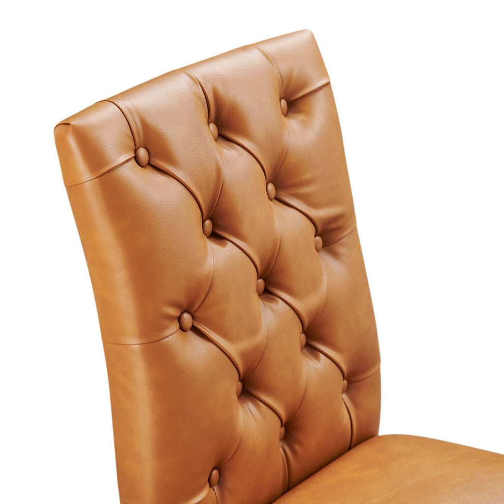 Tan Vegan Leather Dining Chair K312