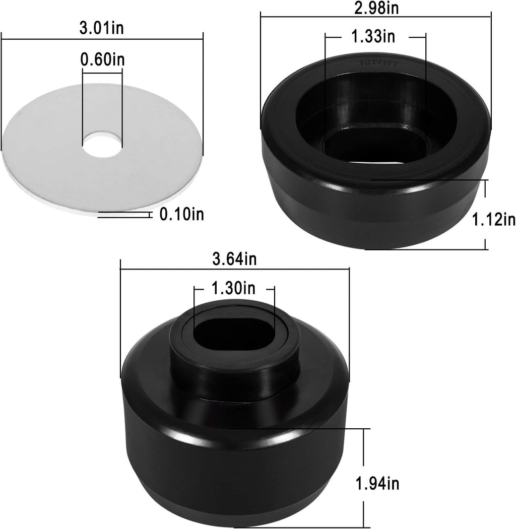 Body and Cab Mount Bushing Kit Polyurethane Black Pack of 2 N76340