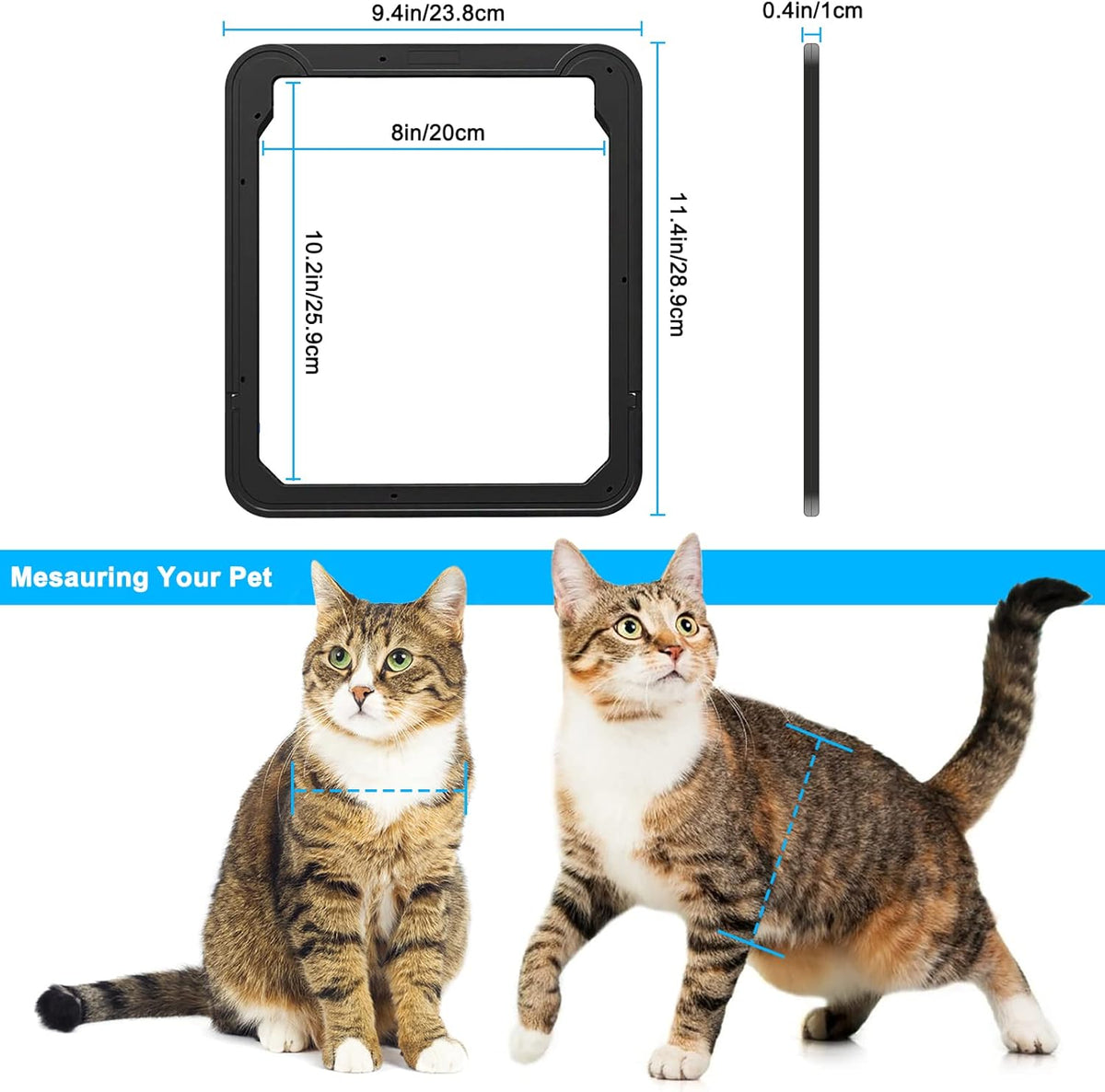 Lockable Magnetic Flap Pet Screen Door, Pack of 2 W19728