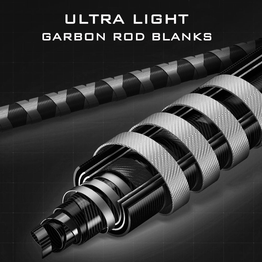 6'6" 2 pieces fast light spinning fishing rod E140