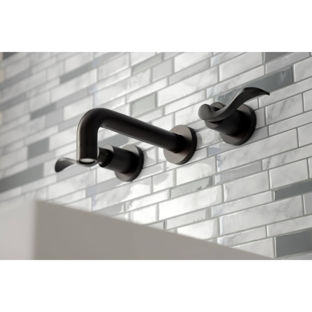 Polished Nickel Wall Mount Bathroom Faucet N9613