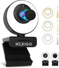 1080P FHD ePTZ Webcam with Ring Light and Privacy Cover R76765