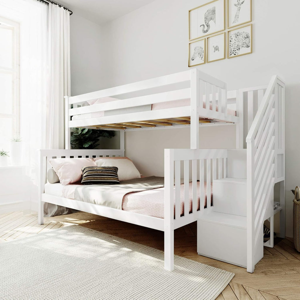 Clay Twin/Full Bunk Bed with Staircase O386788
