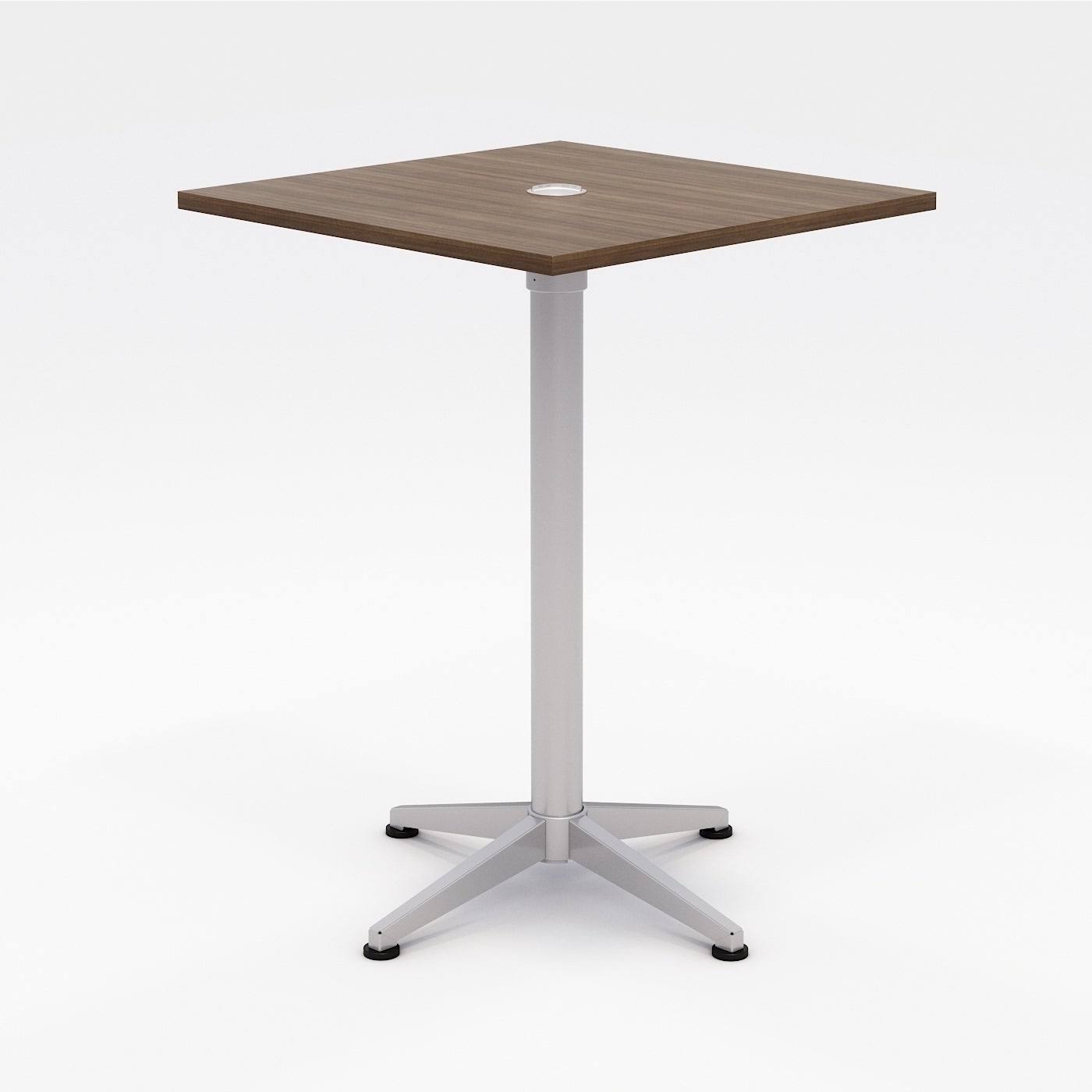 30x22 Square Teak Top Bistro Table with Casters Q897