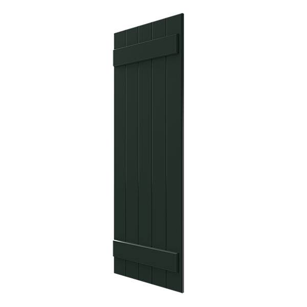 Chrome Composite Board-n-Batten Shutters (Per Pair) C744