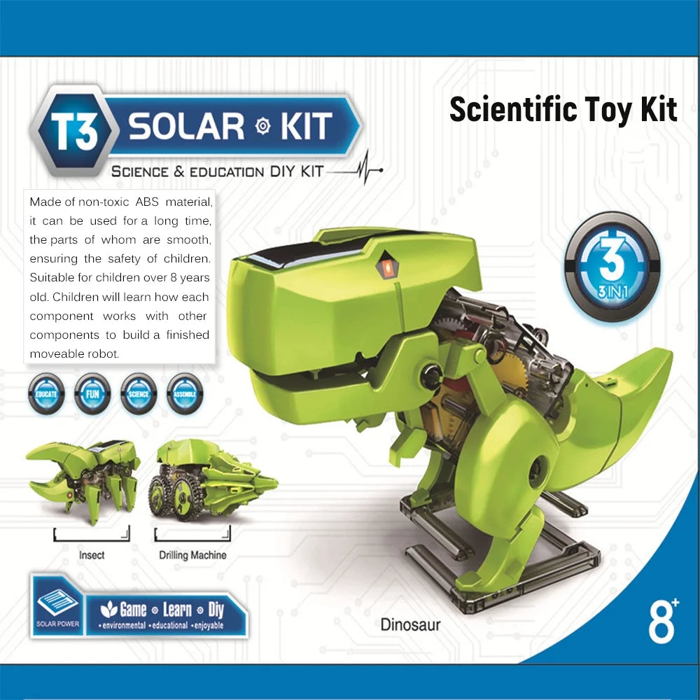 3 in 1 Solar Robot DIY STEM Science Experiment Assembly Model W376750