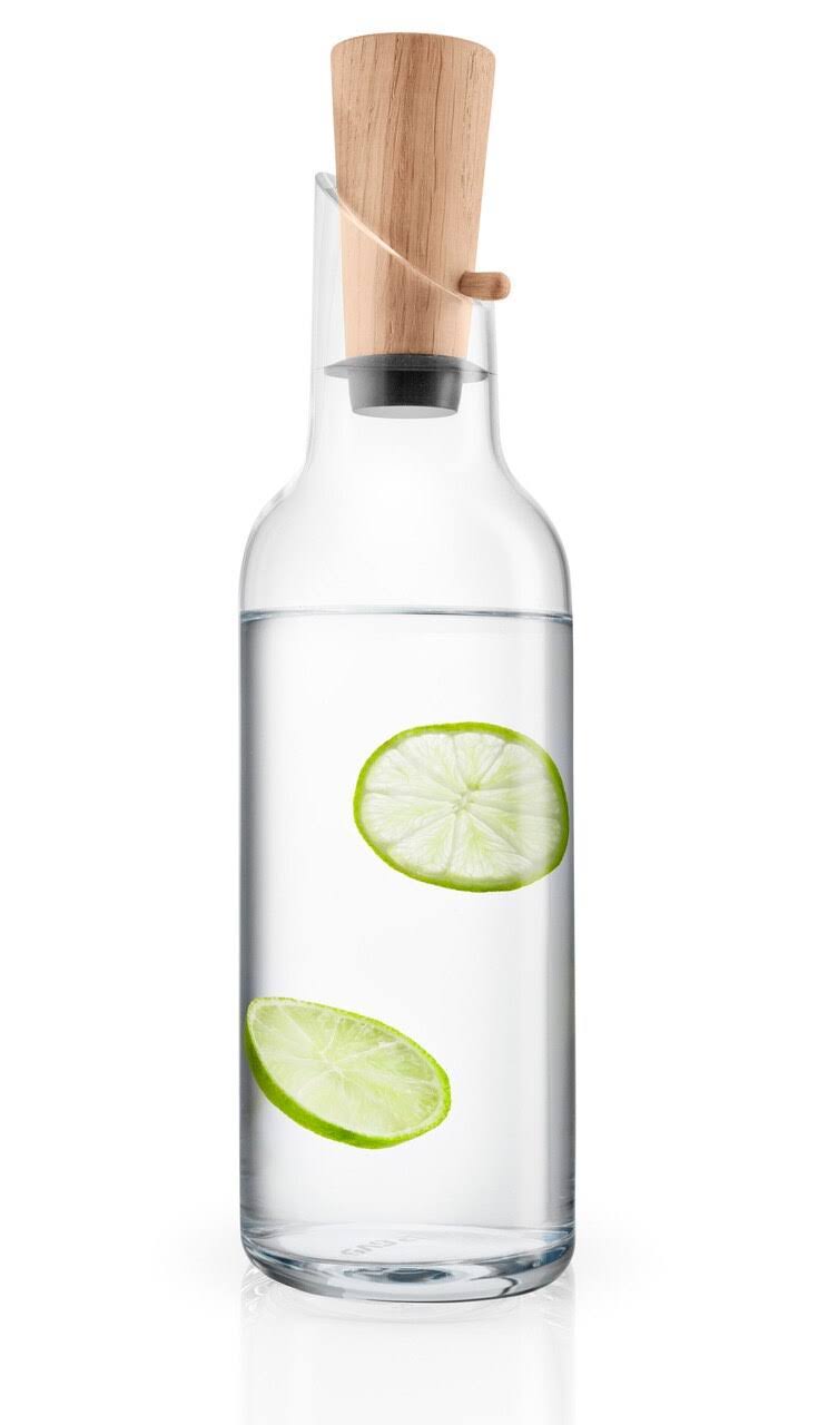 Glass Fridge Carafe with Wooden Stopper C99426