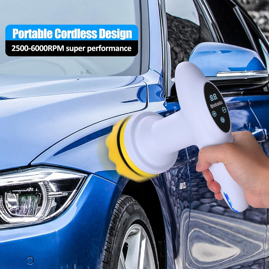 Cordless Car Buffer Polisher with 4 Polishing Pads W975