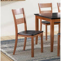Solid Wood Ladder Back Side Chair Walnut D2011