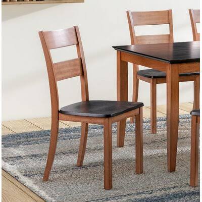 Solid Wood Ladder Back Side Chair Walnut D2011