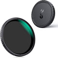 77mm Variable ND Lens Filter & Filter Cap Kit (2 Pcs) Adjustable Neutral Density ND2-ND32 with TPU Filter Cap F340