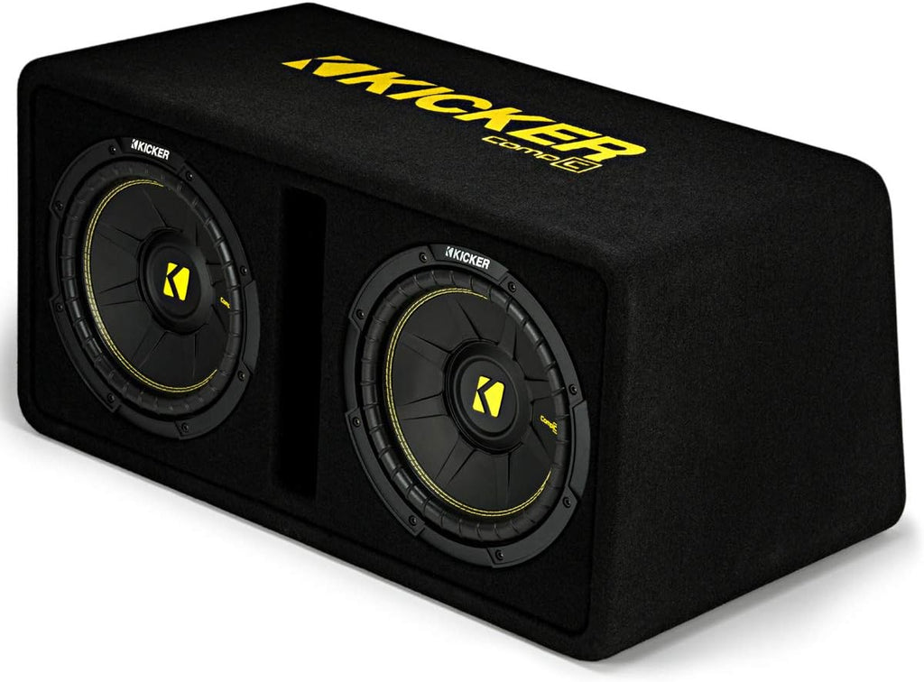 Dual 10" CompC Ported Sub Box Enclosure with 800 Watt Amplifier and Amp Install Kit R751995