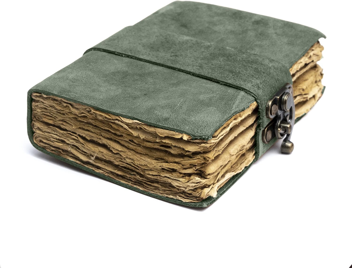 Vintage Leather Journal, Lock Closure, 240 Pages, Antique Deckle Edge Paper, Pack of 2 I749110