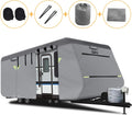5 Layers Waterproof Travel Trailer RV Cover with 2 Windproof Straps Q6989