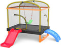 6.5ft 4-in-1 Toddler's Trampoline with Safety Net Enclosure A41811