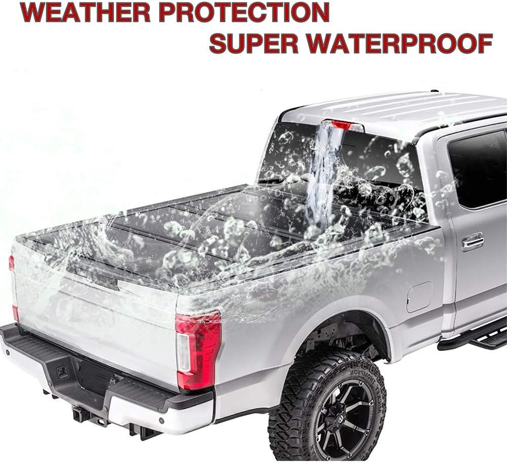 Fiberglass Hard Folding Waterproof Tonneau Cover for Ram 1500 2500 3500 5' 7" Bed L657