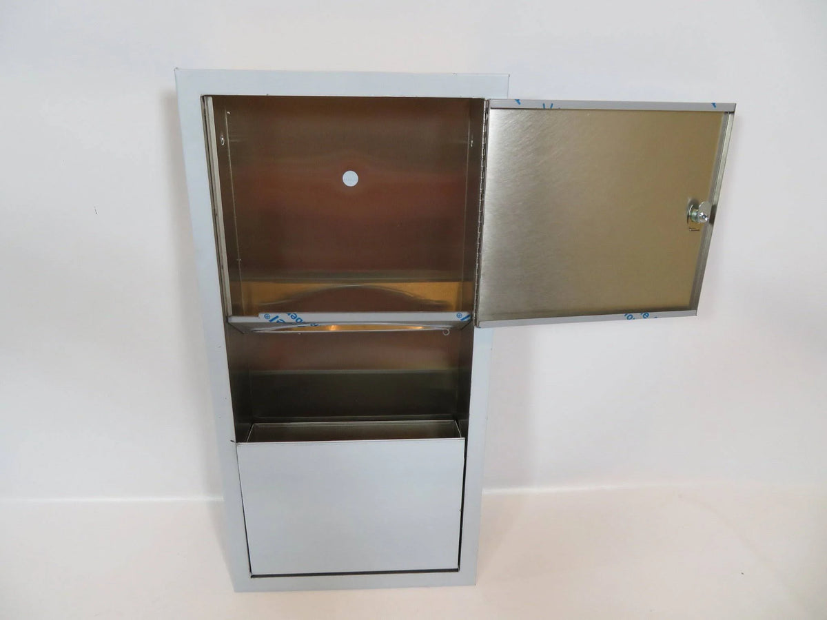 Stainless Steel Recessed Mounted Towel Dispenser/Waste Receptacle A479