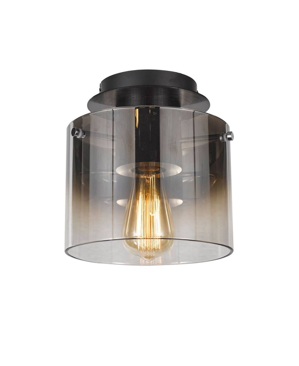Satin Black 1 Light Flush Mount P451046