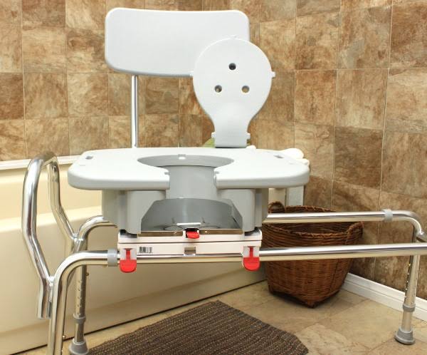 Sliding Transfer Bench with Cut-Out Swivel Seat S212362