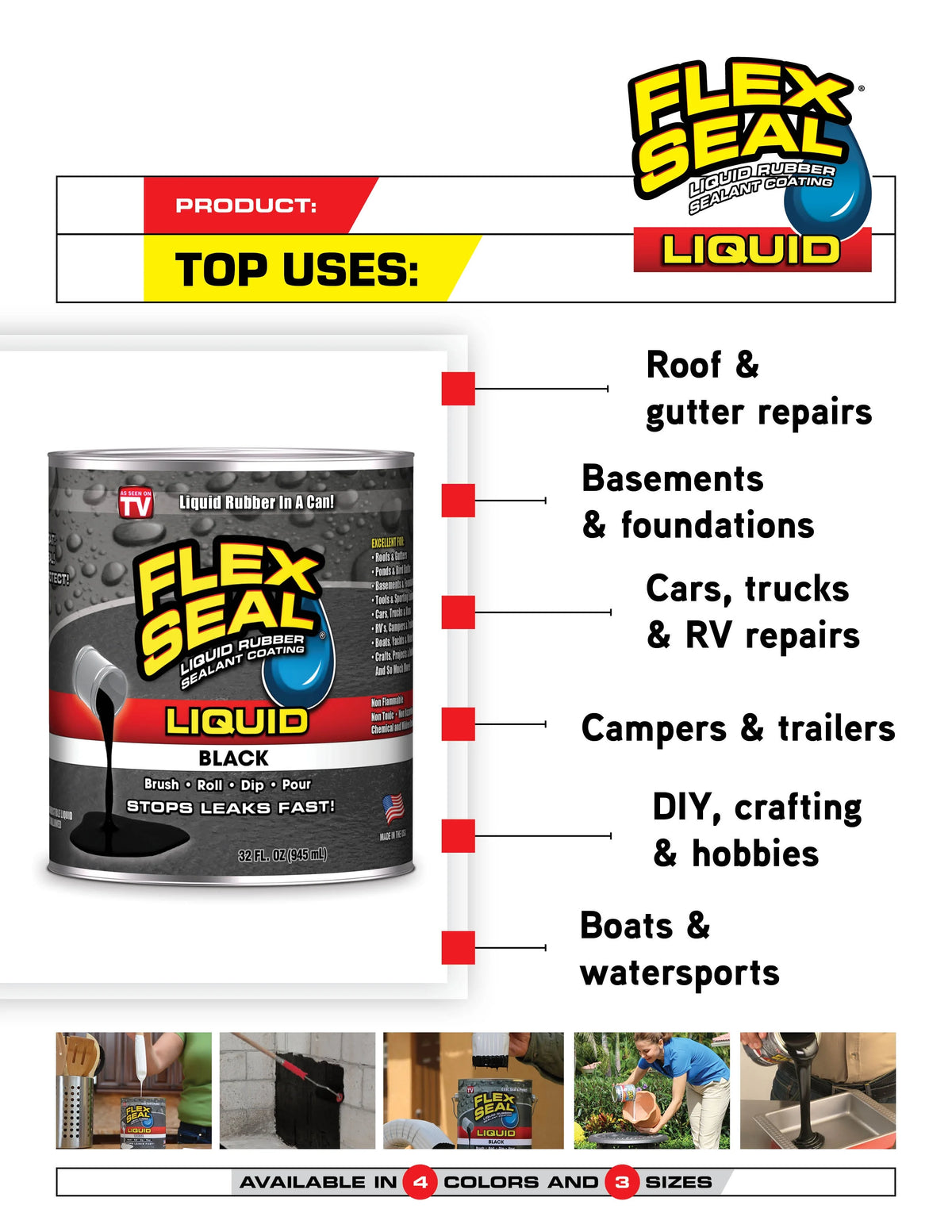 White Liquid Rubber Sealant Coating, 1 Gallon Z298695