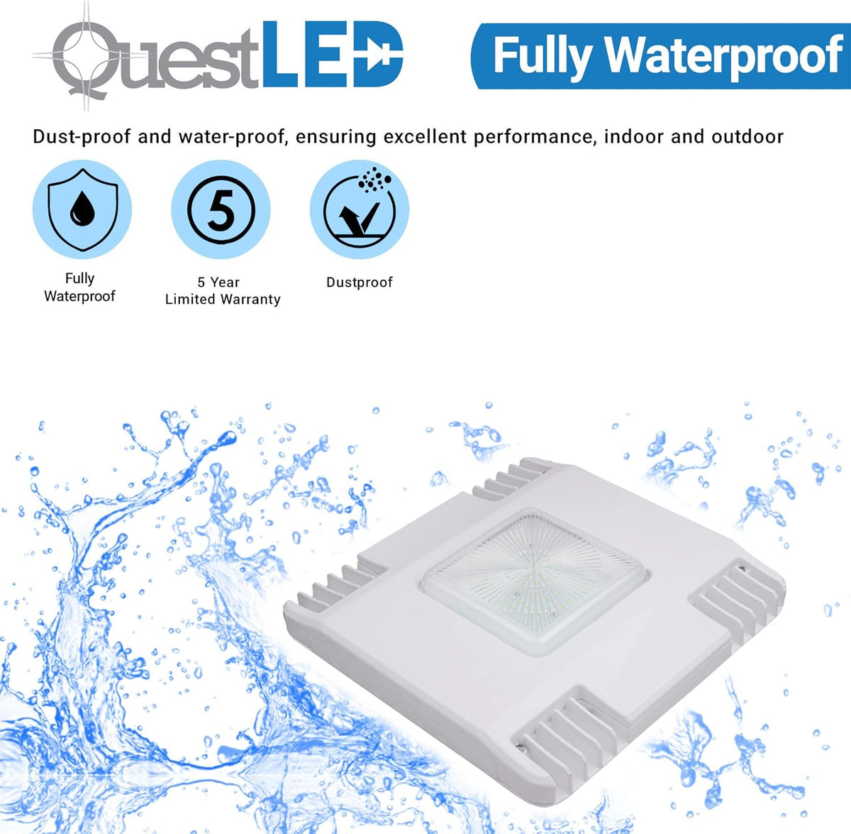 150W 5000K 18000 Lumens LED Waterproof Canopy Light Fixture X606118