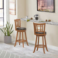 Brown Swivel Bar Stool W7138