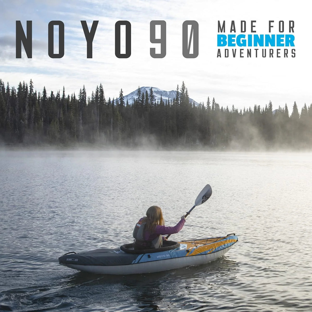 Open Box 90 Inflatable Touring Kayak with Cover B837