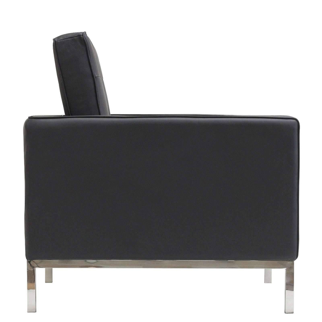 White Leather Armchair Y2151