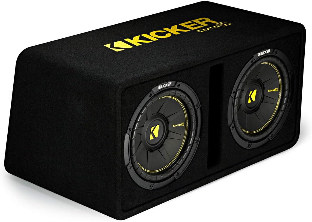 Dual 10" CompC Ported Sub Box Enclosure with 800 Watt Amplifier and Amp Install Kit R751995