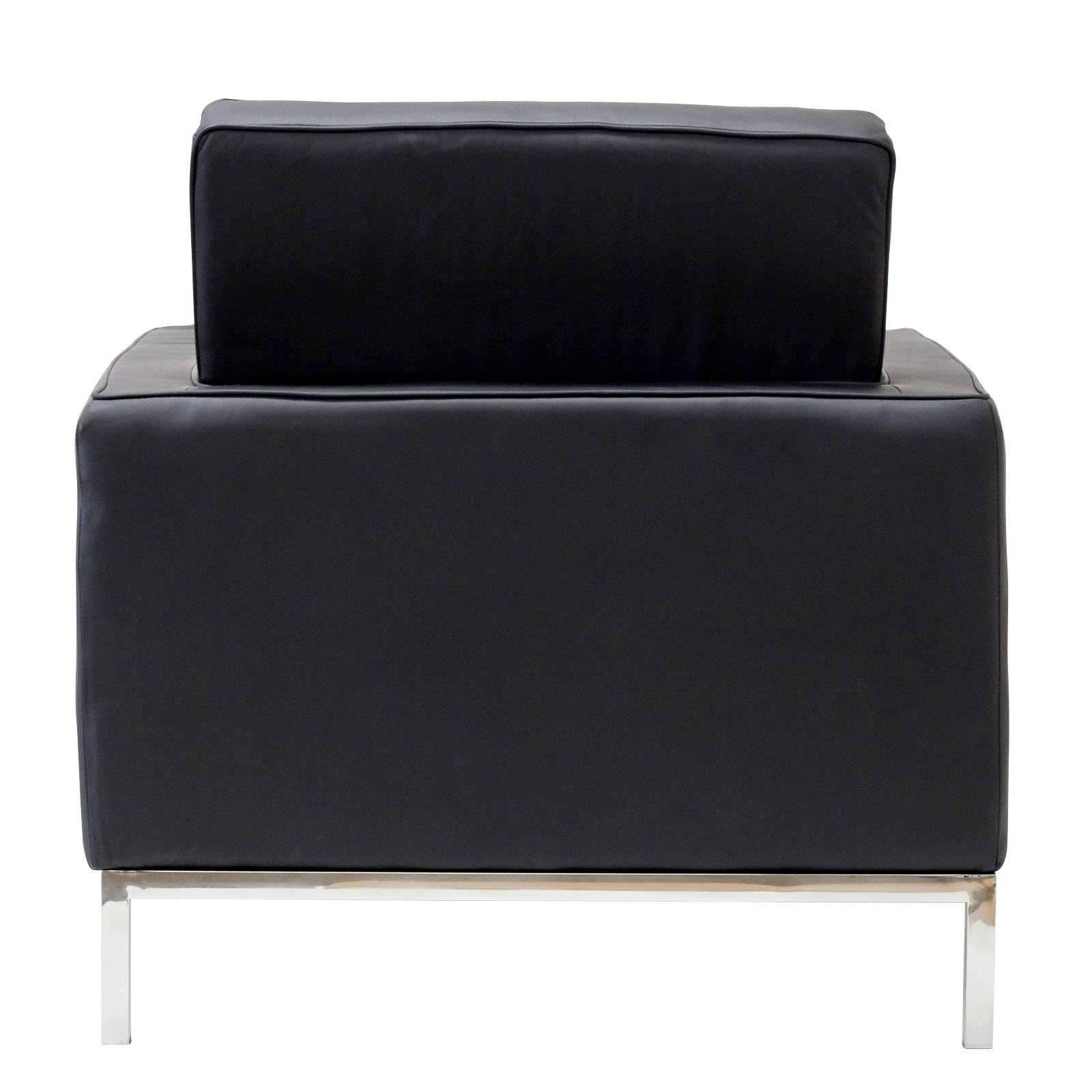 White Leather Armchair Y2151