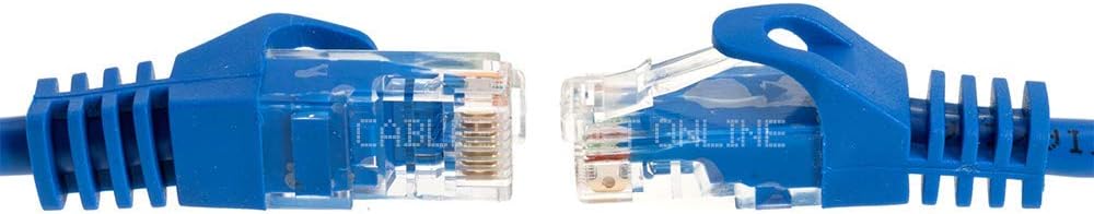Snagless Cat5e Ethernet Patch Cable Blue 3 Feet Pack of 2 G8113