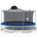 16FT Trampoline with Enclosure, Ladder, Basketball Hoop V38485