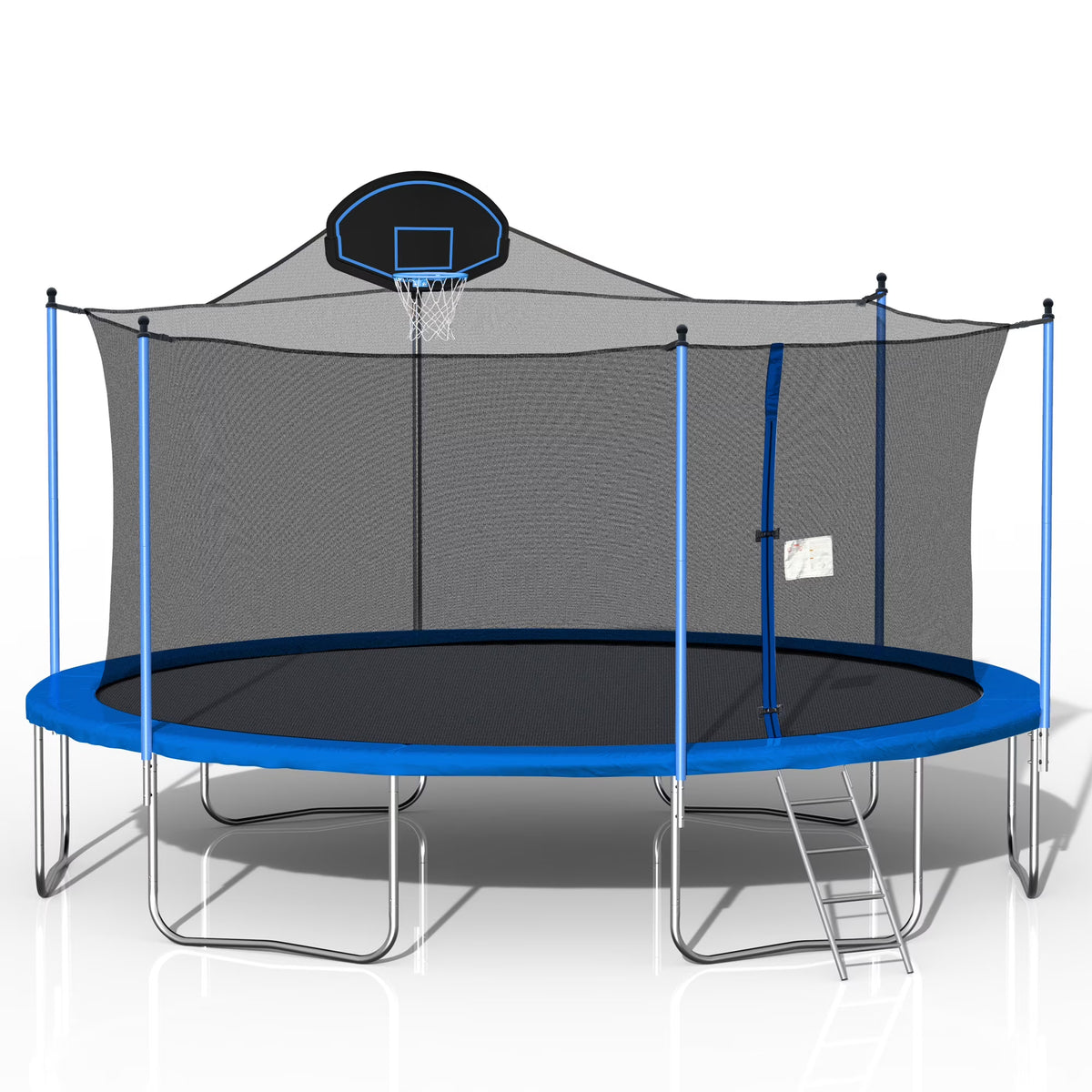 16FT Trampoline with Enclosure, Ladder, Basketball Hoop V38485