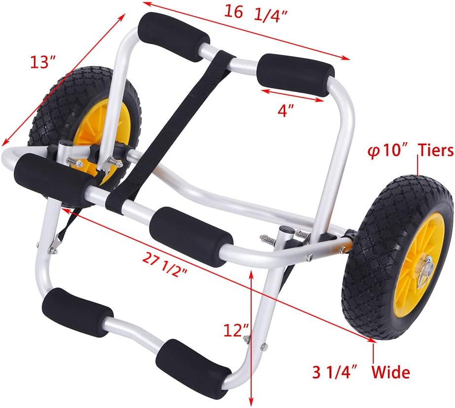 1.5MM Bend Aluminum Alloy Canoeing Trailer Cart R473420